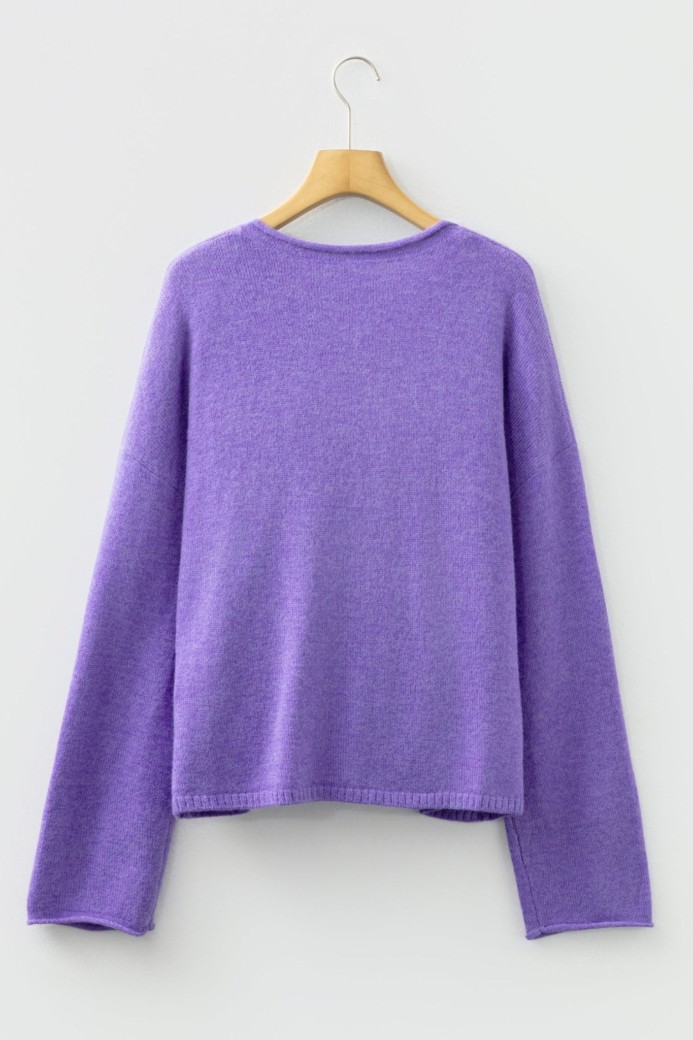 Wisteria Solid Color Knit Button Drop Shoulder Sweater Cardigan - MAD RUFFI