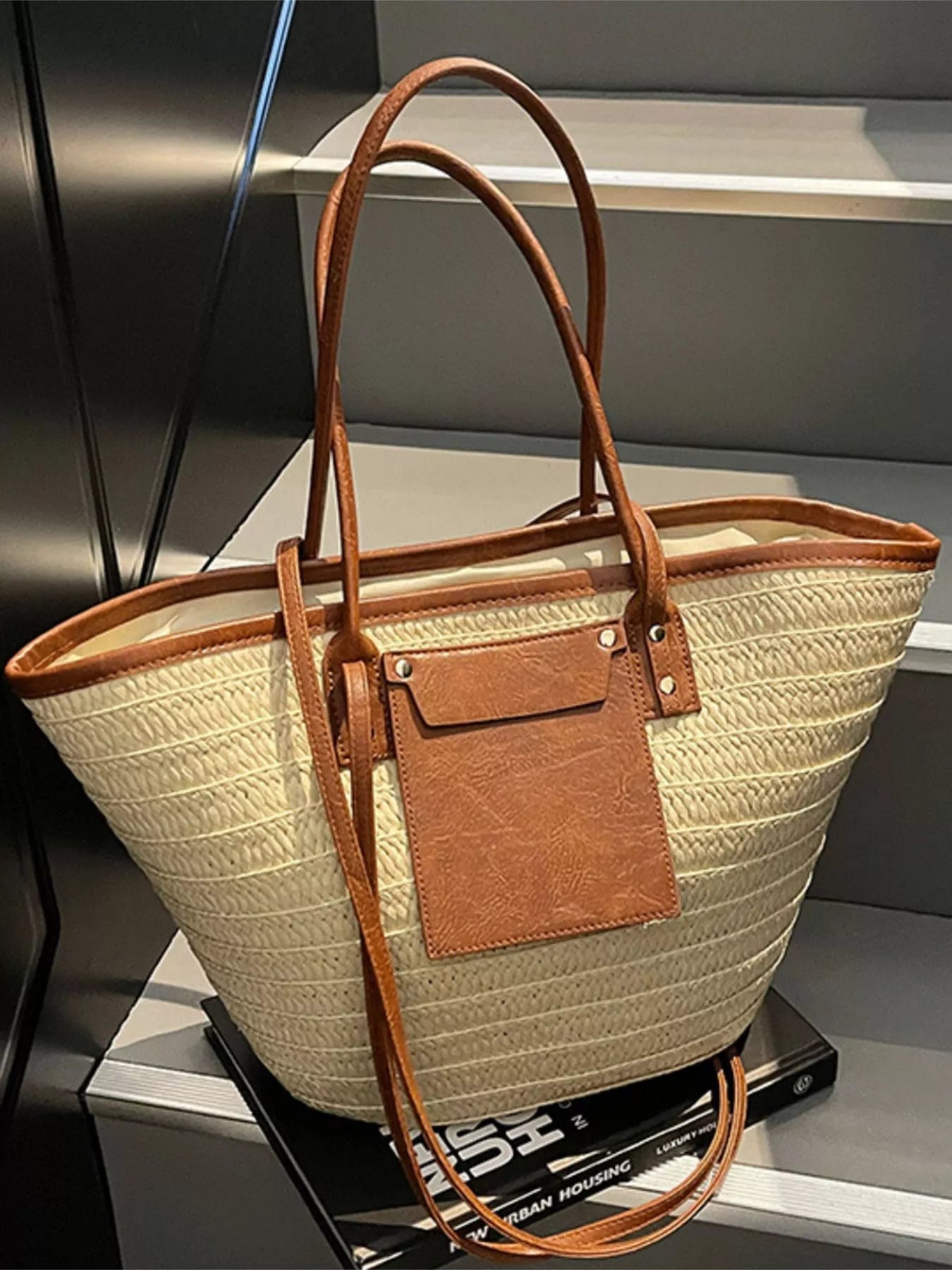 Woven Straw Tote Bag - MAD RUFFI