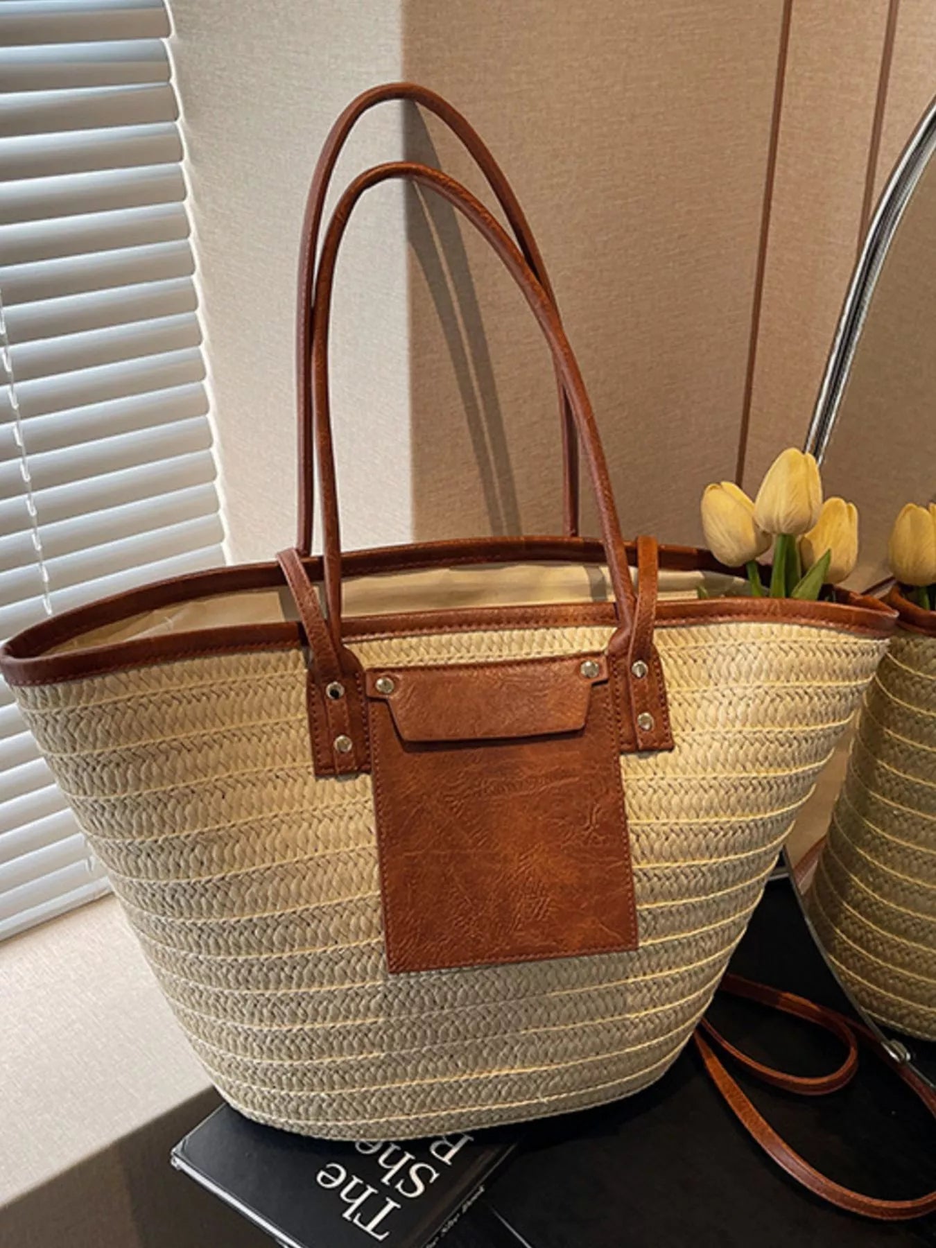 Woven Straw Tote Bag - MAD RUFFI