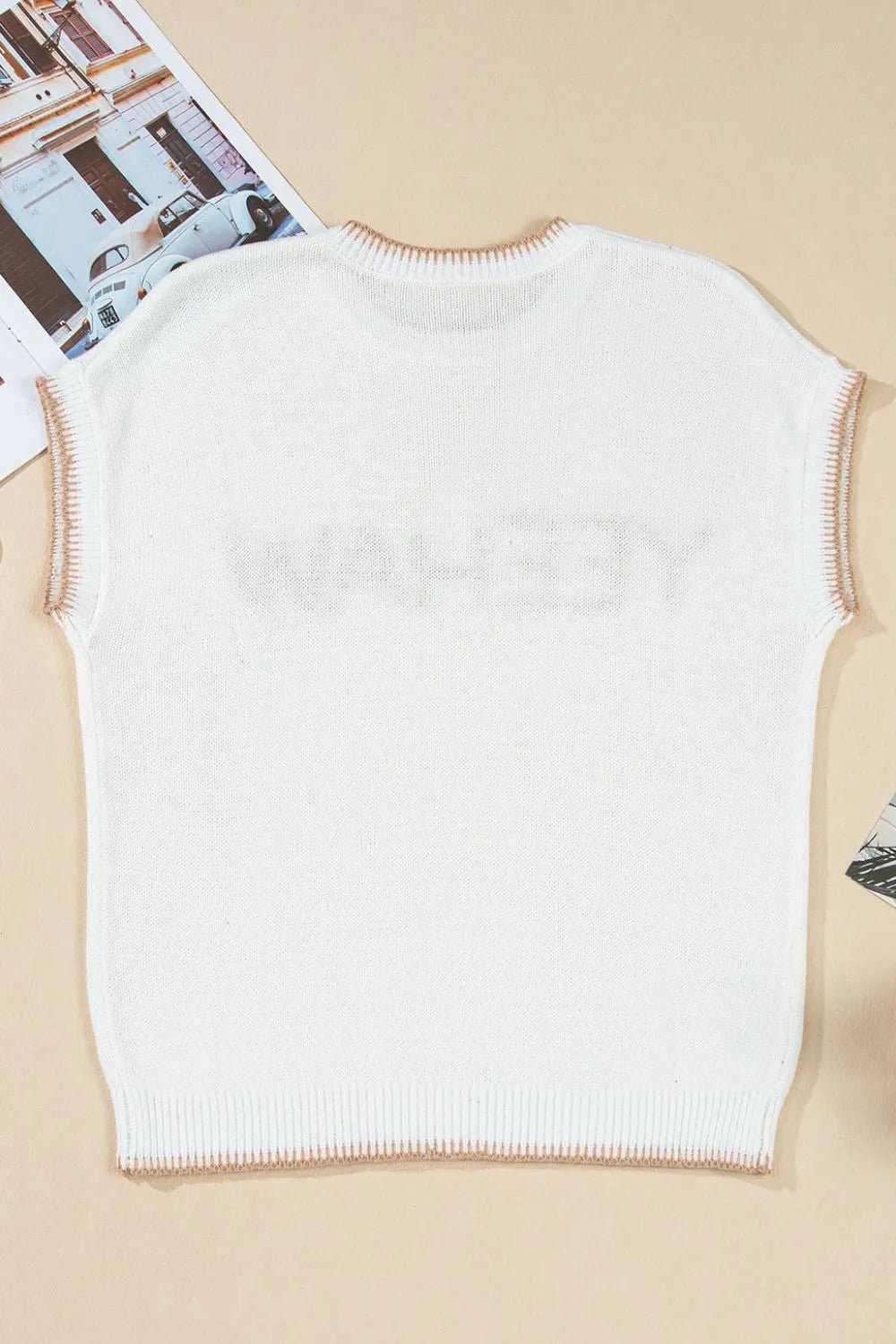 YEEHAW Stitch Edge Crew Neck Knit Top - MAD RUFFI