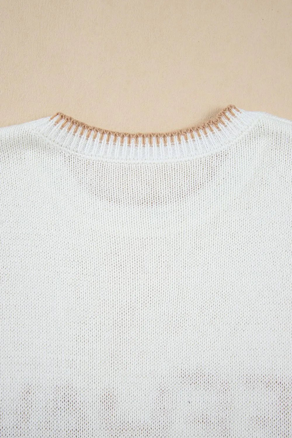 YEEHAW Stitch Edge Crew Neck Knit Top - MAD RUFFI
