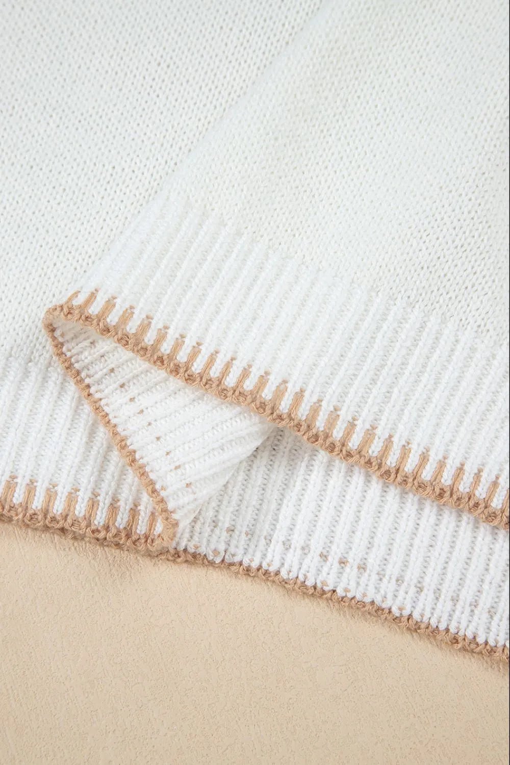 YEEHAW Stitch Edge Crew Neck Knit Top - MAD RUFFI