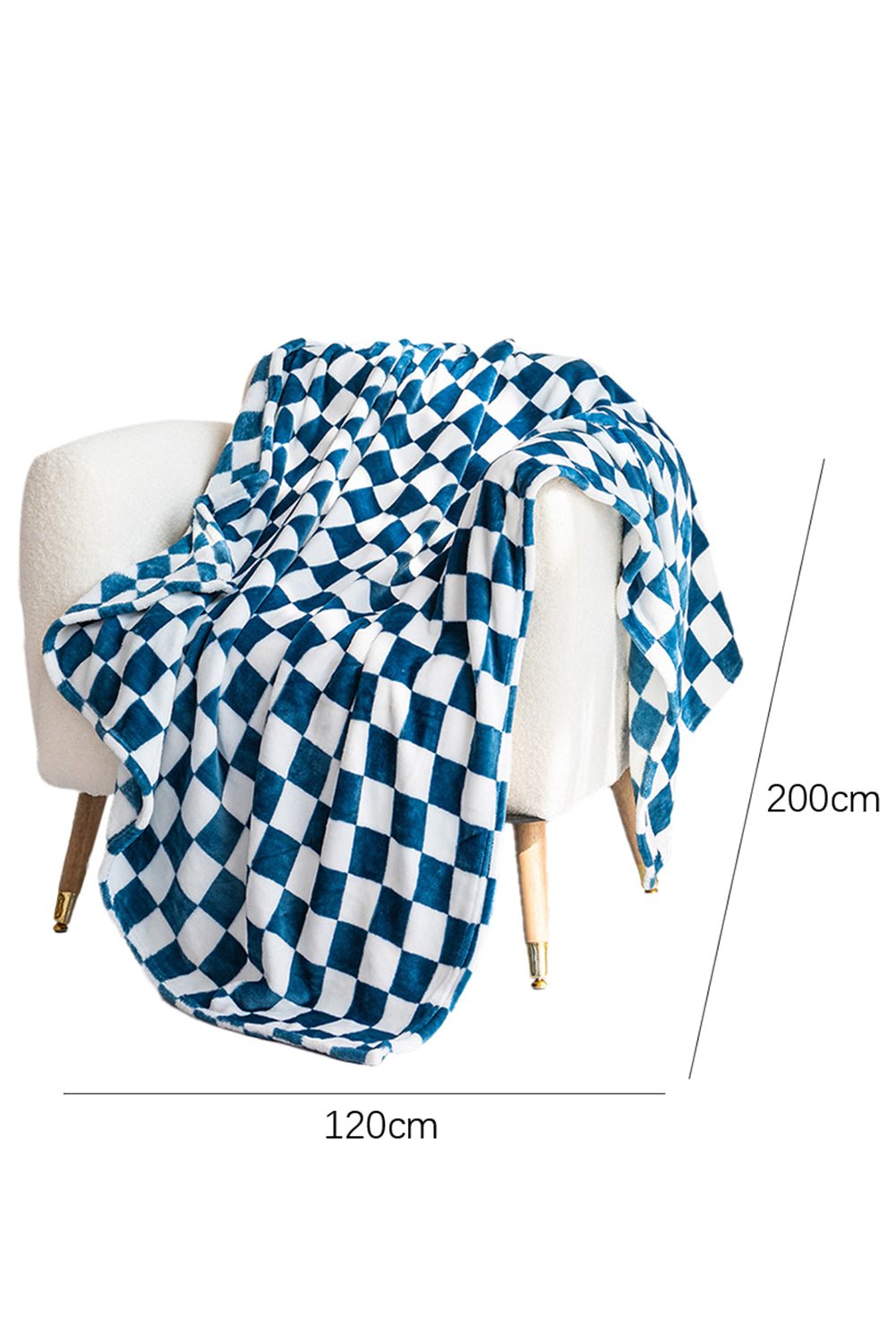 Yellow Checkerboard Printed Soft Throw Blanket - MAD RUFFI