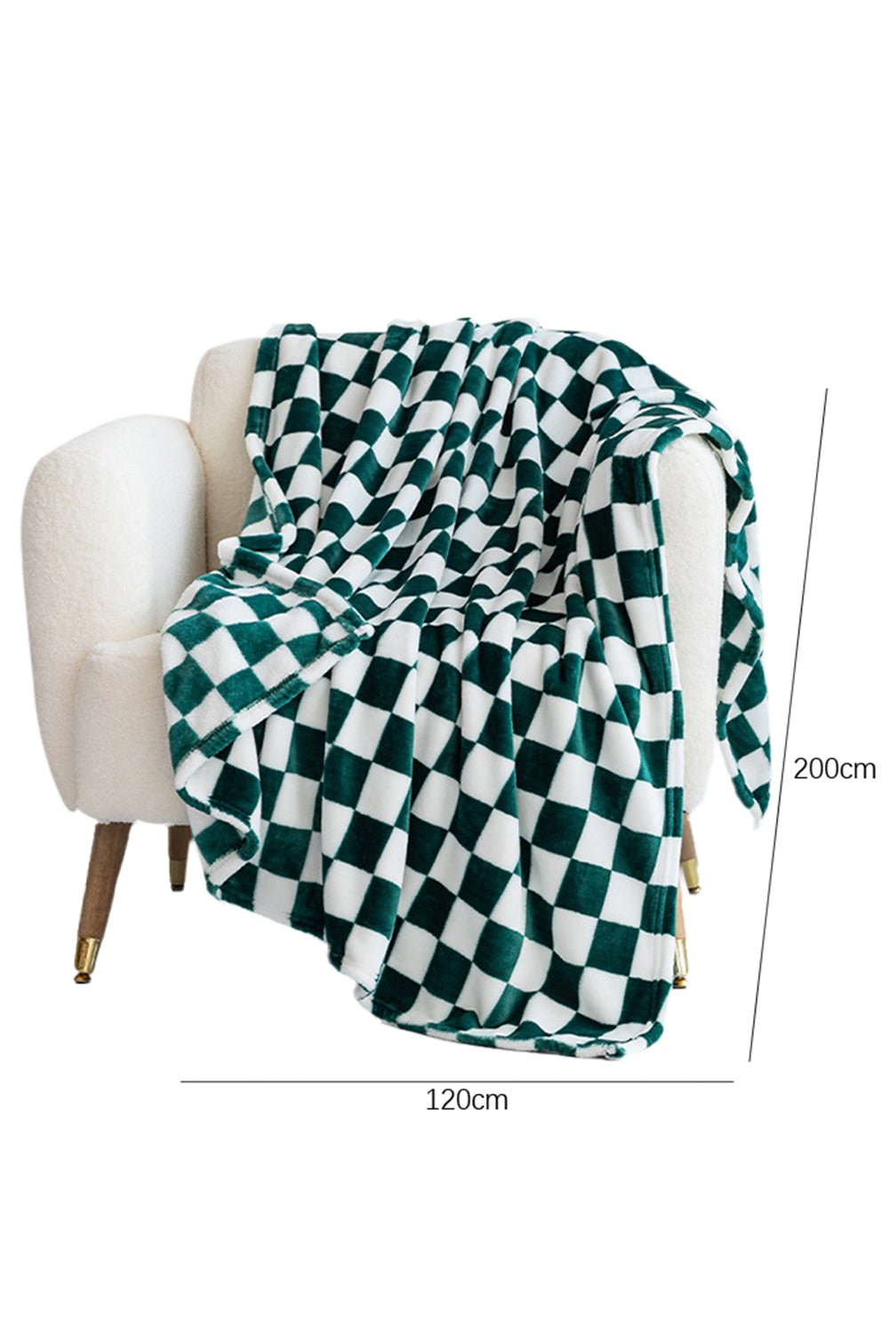 Yellow Checkerboard Printed Soft Throw Blanket - MAD RUFFI