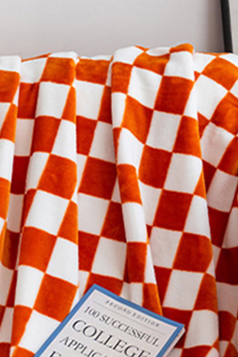 Yellow Checkerboard Printed Soft Throw Blanket - MAD RUFFI