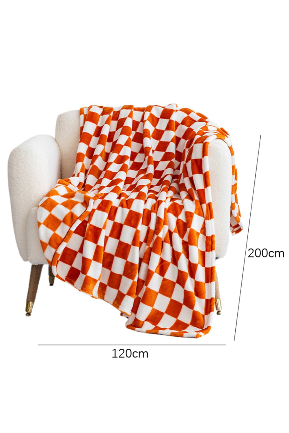 Yellow Checkerboard Printed Soft Throw Blanket - MAD RUFFI