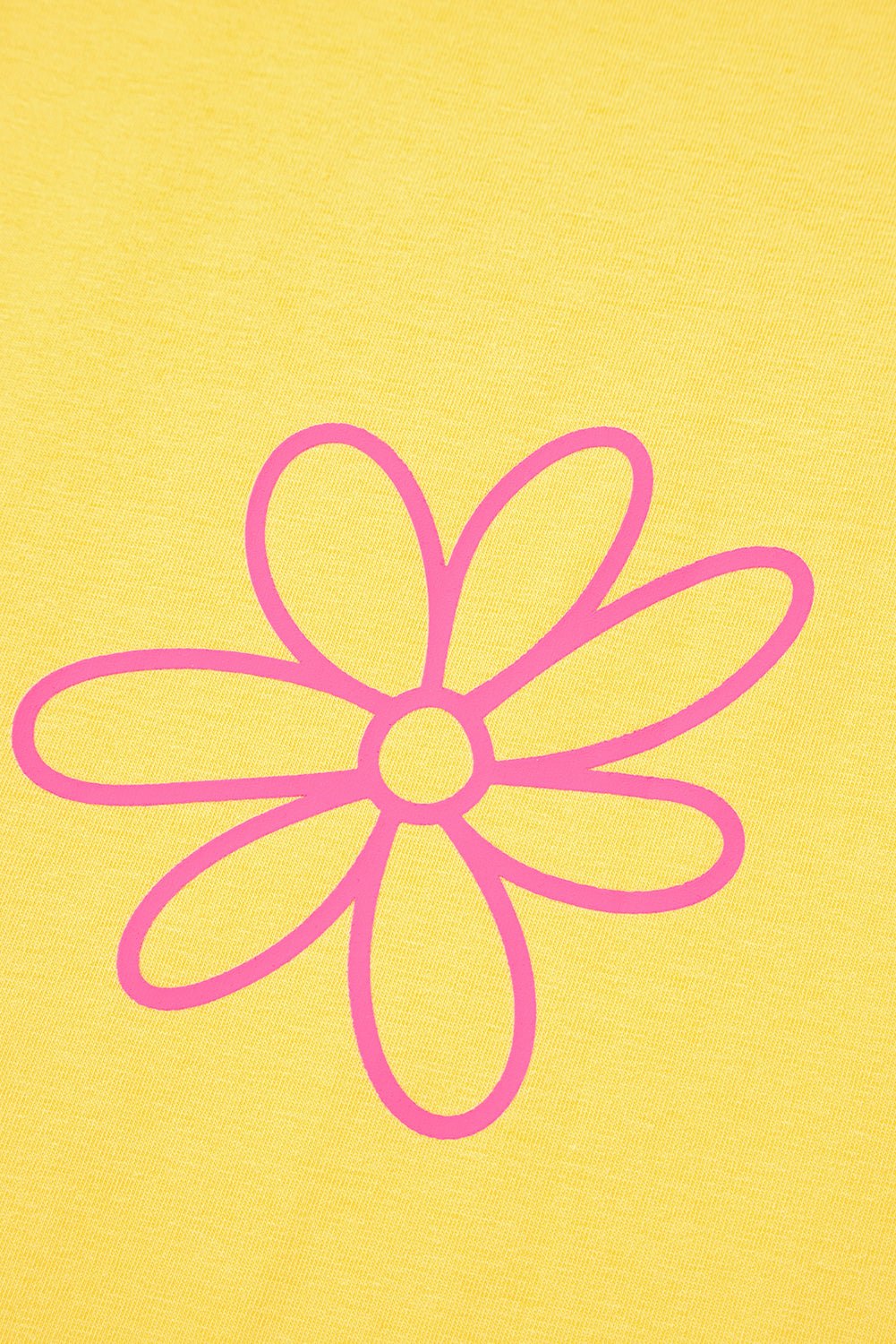 yellow cream flower graphic summer tank top - MAD RUFFI