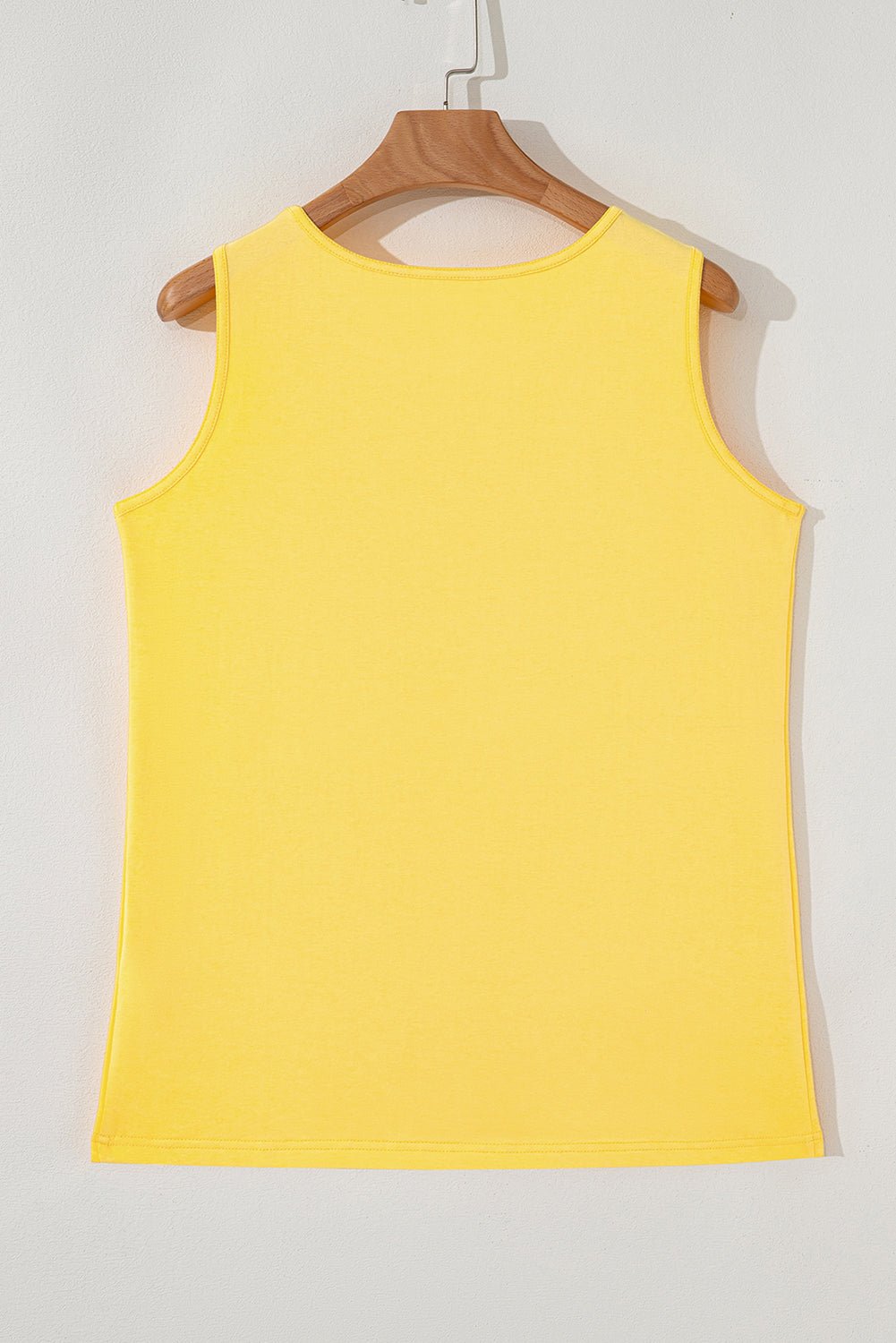 yellow cream flower graphic summer tank top - MAD RUFFI