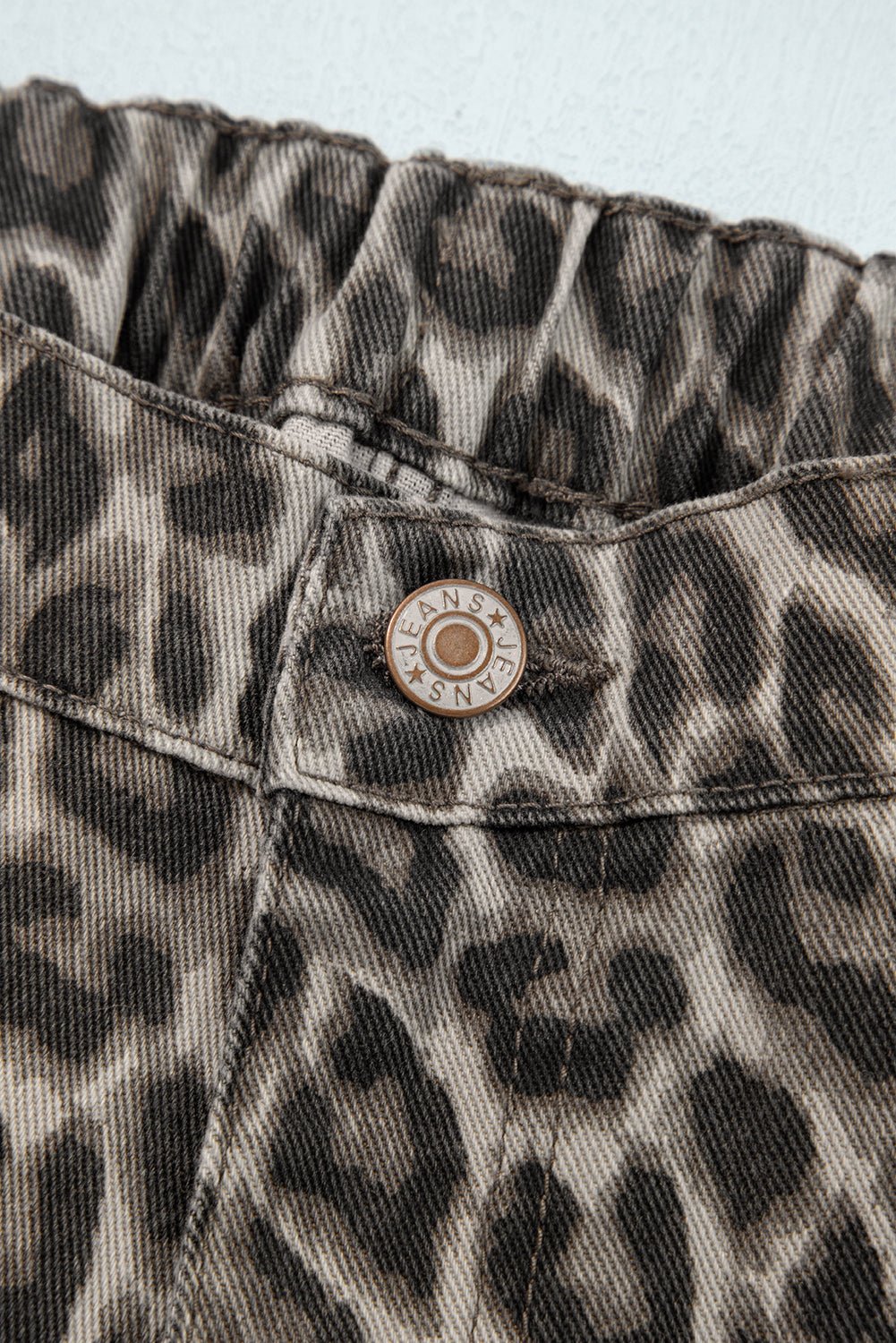 Yellow Leopard Straight Loose Leg Jeans - MAD RUFFI