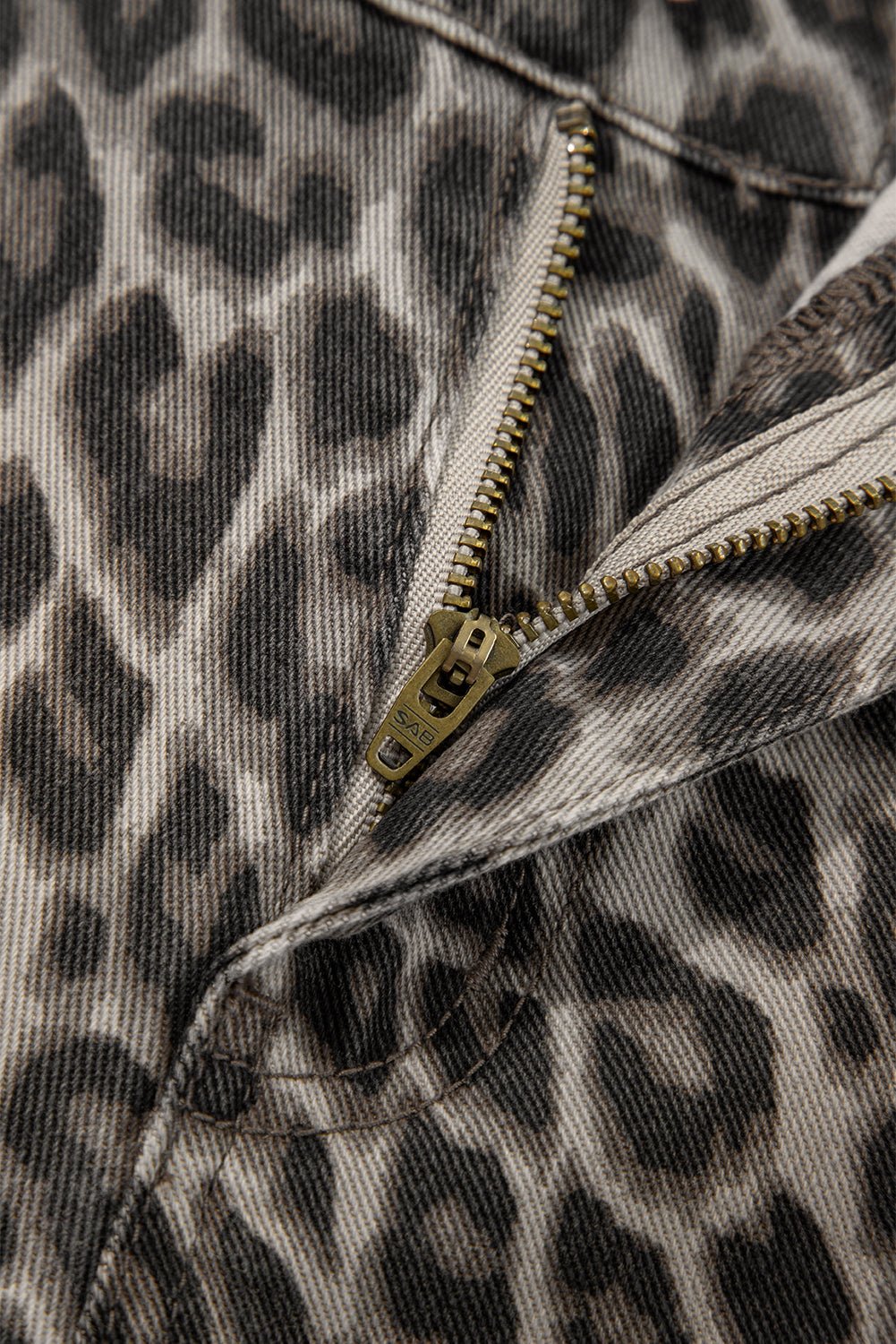 Yellow Leopard Straight Loose Leg Jeans - MAD RUFFI