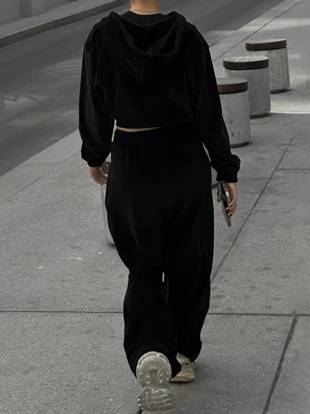 Zip Up Hoodie and Pocketed Pants Set - MAD RUFFI