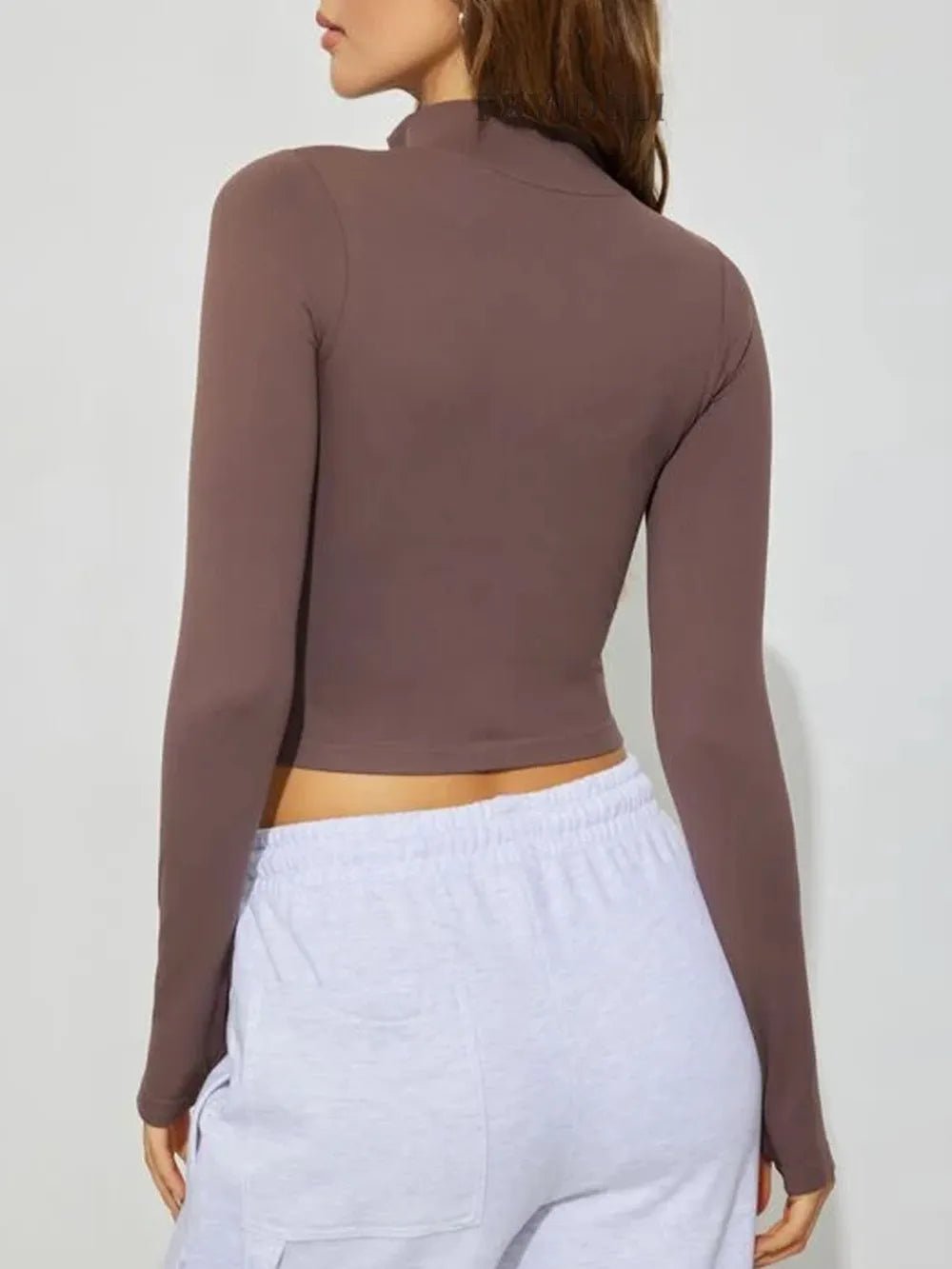 Zip Up Long Sleeve Active Outerwear - MAD RUFFI